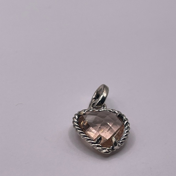 David Yurman Morganite Heart Pendant - Picture 3 of 9